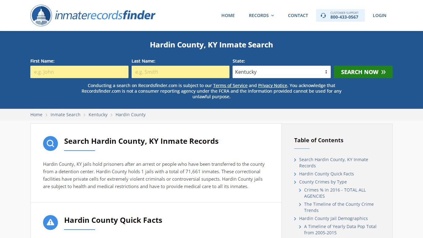 Hardin County, KY Inmate Lookup & Jail Records Online